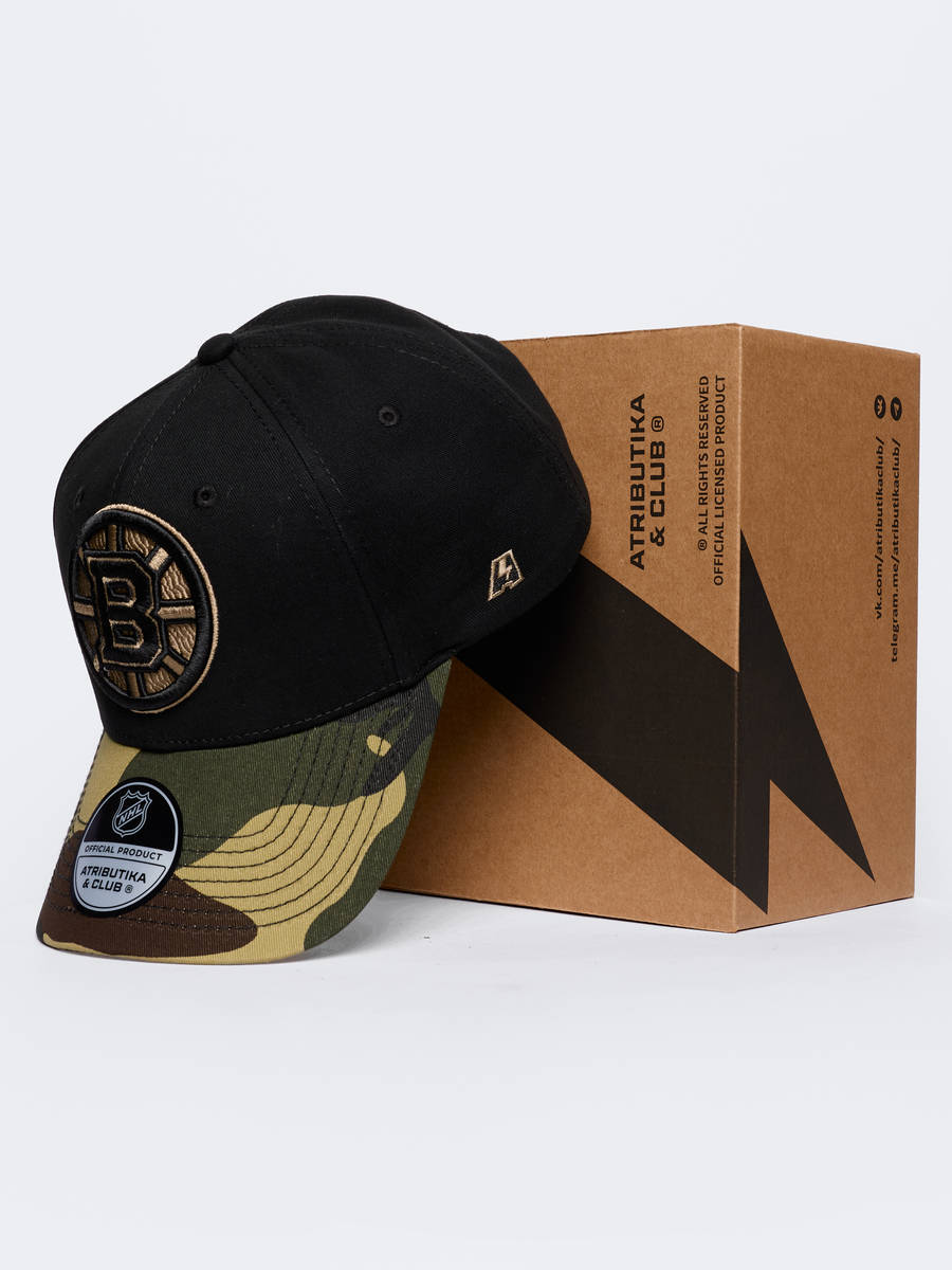 Бейсболка NHL Boston Bruins милитари
