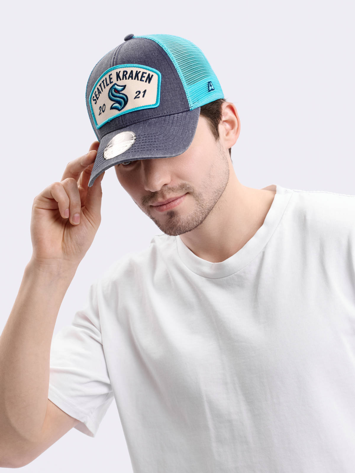 Бейсболка NHL Seattle Kraken с сеткой