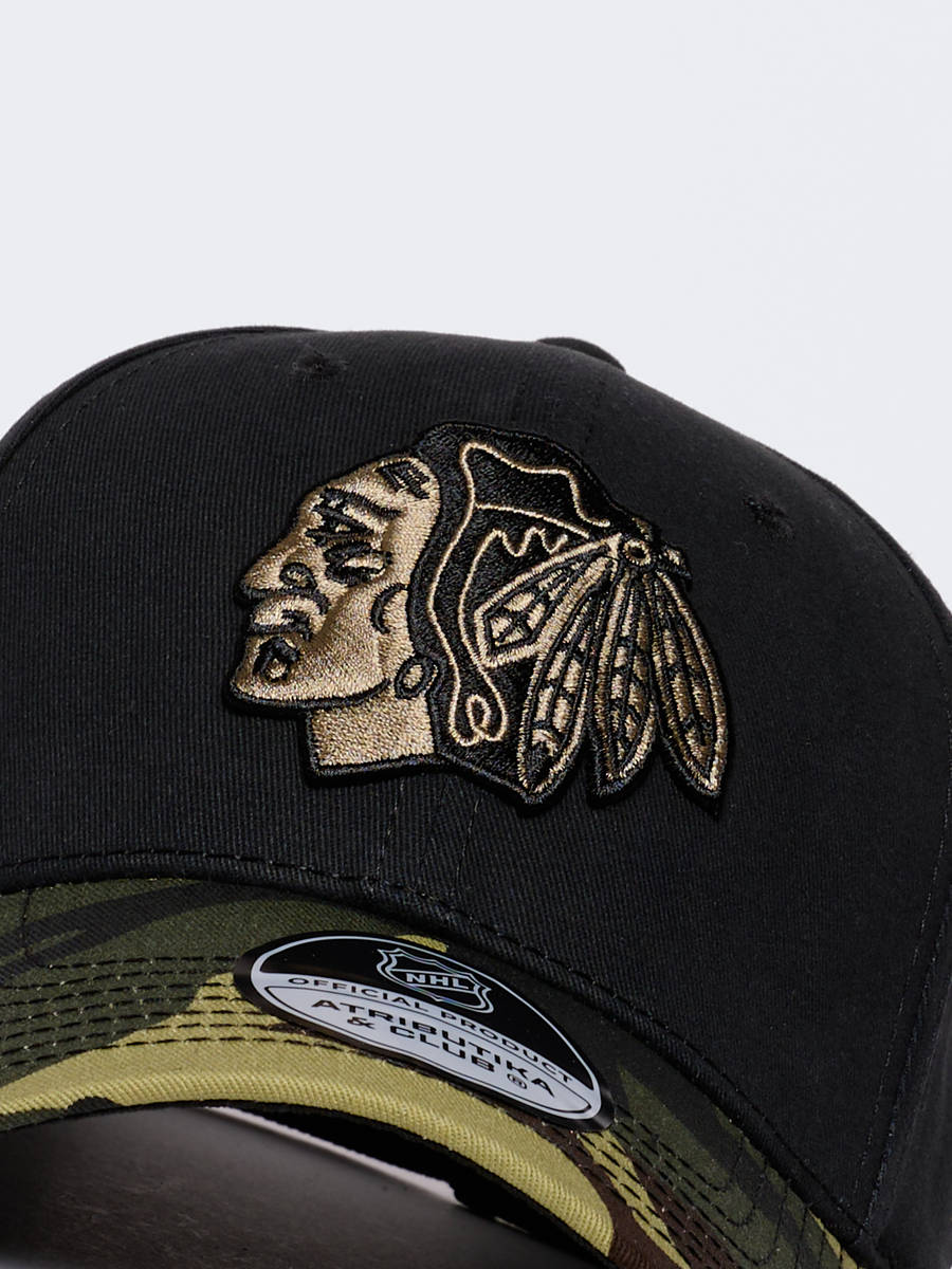 Бейсболка NHL Chicago Blackhawks милитари