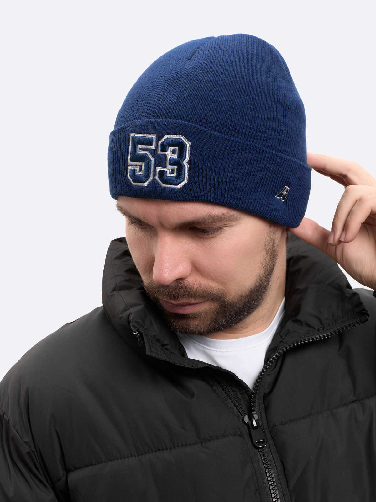 Шапка № 53 синяя