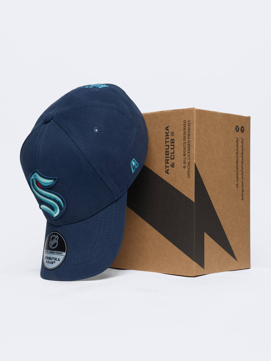 Бейсболка NHL Seattle Kraken хлопковая (подростковая)