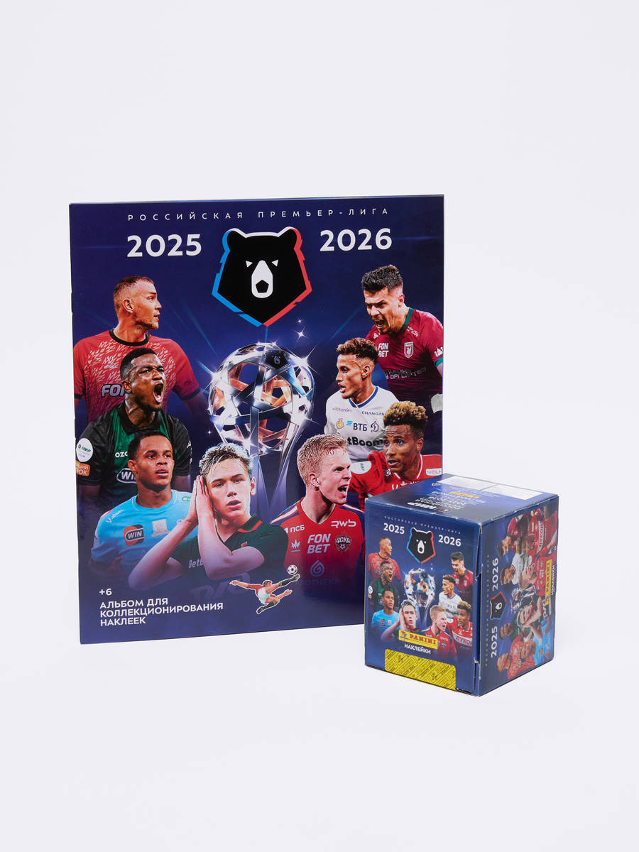 Набор альбом + бокс с наклейками Российская Премьер-Лига Panini сезон 2025-2026