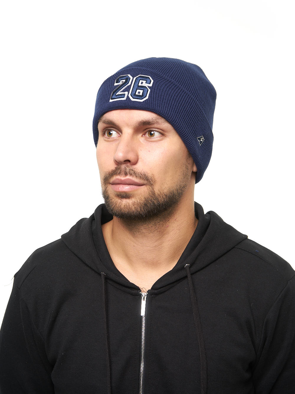 Шапка № 26 синяя