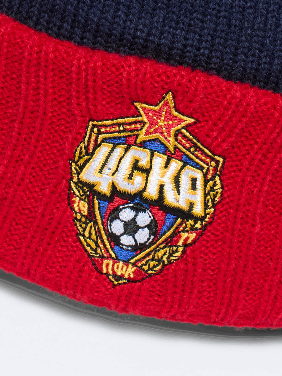 Шапка ПФК ЦСКА с помпоном