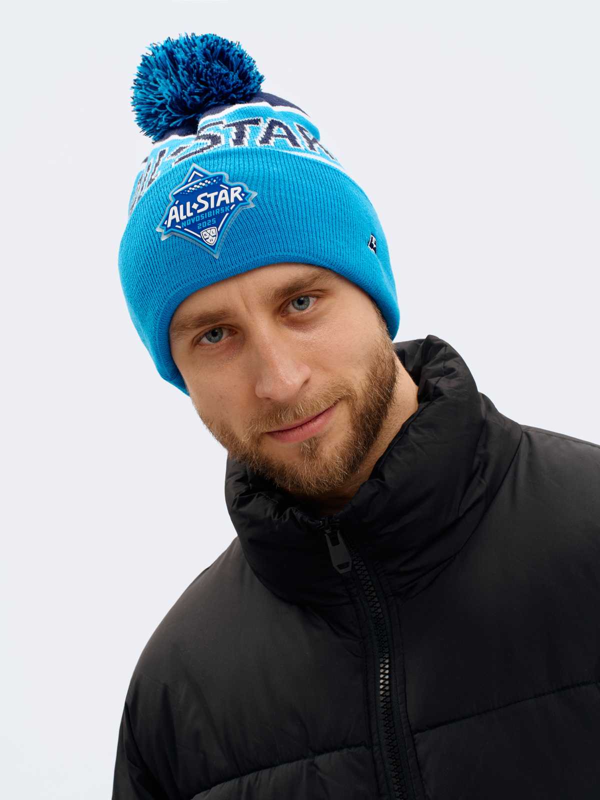 Шапка КХЛ ALL STAR с помпоном