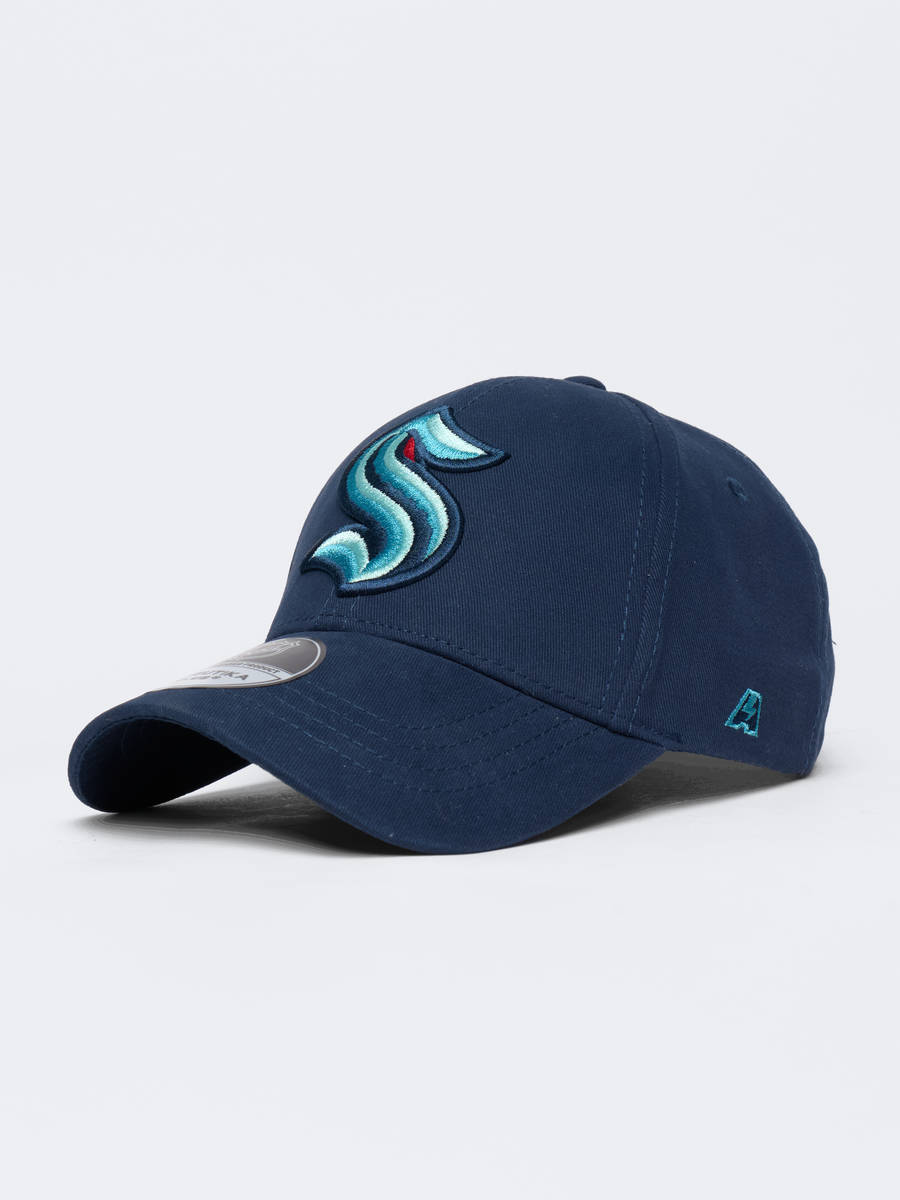 Бейсболка NHL Seattle Kraken хлопковая (подростковая)