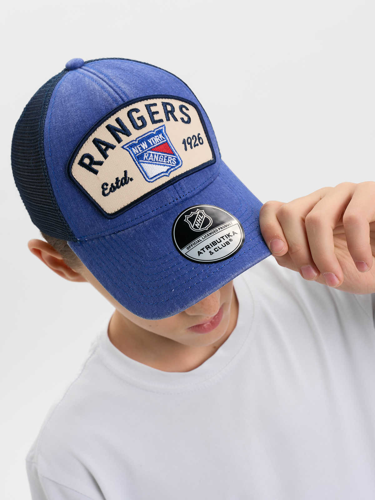 Бейсболка NHL New York Rangers с сеткой (подростковая)