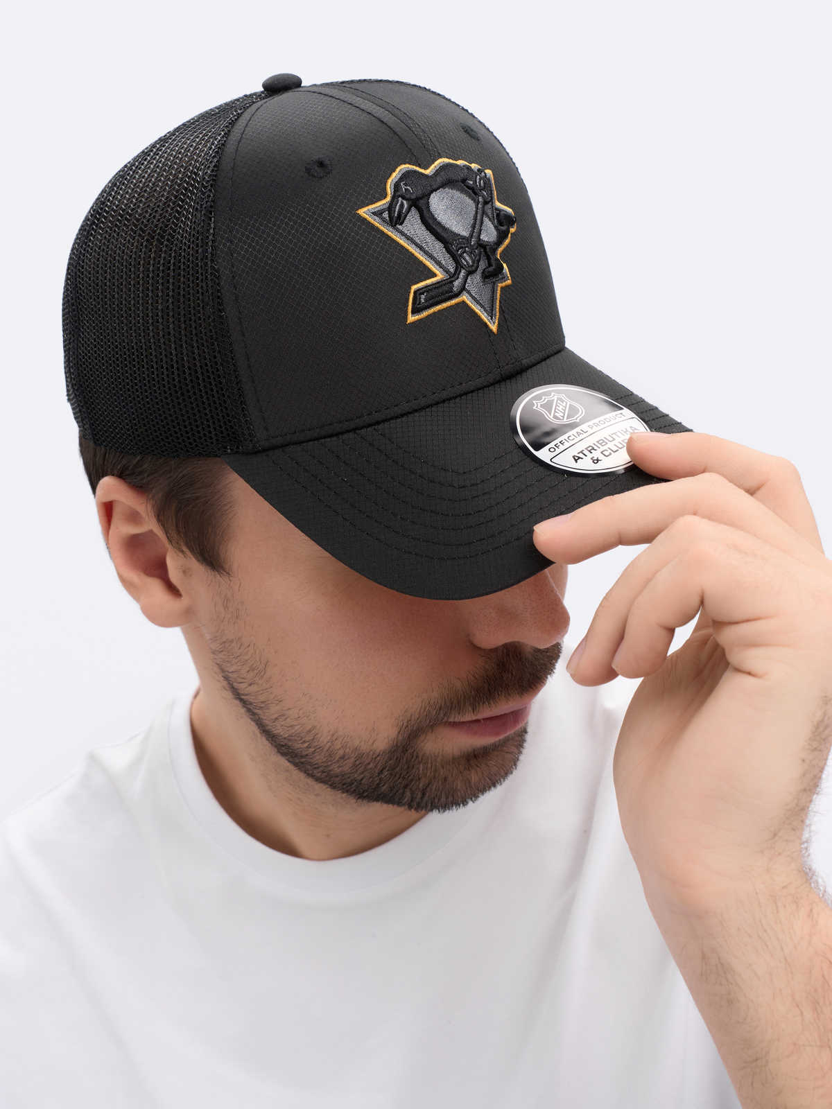 Бейсболка NHL Pittsburgh Penguins с сеткой