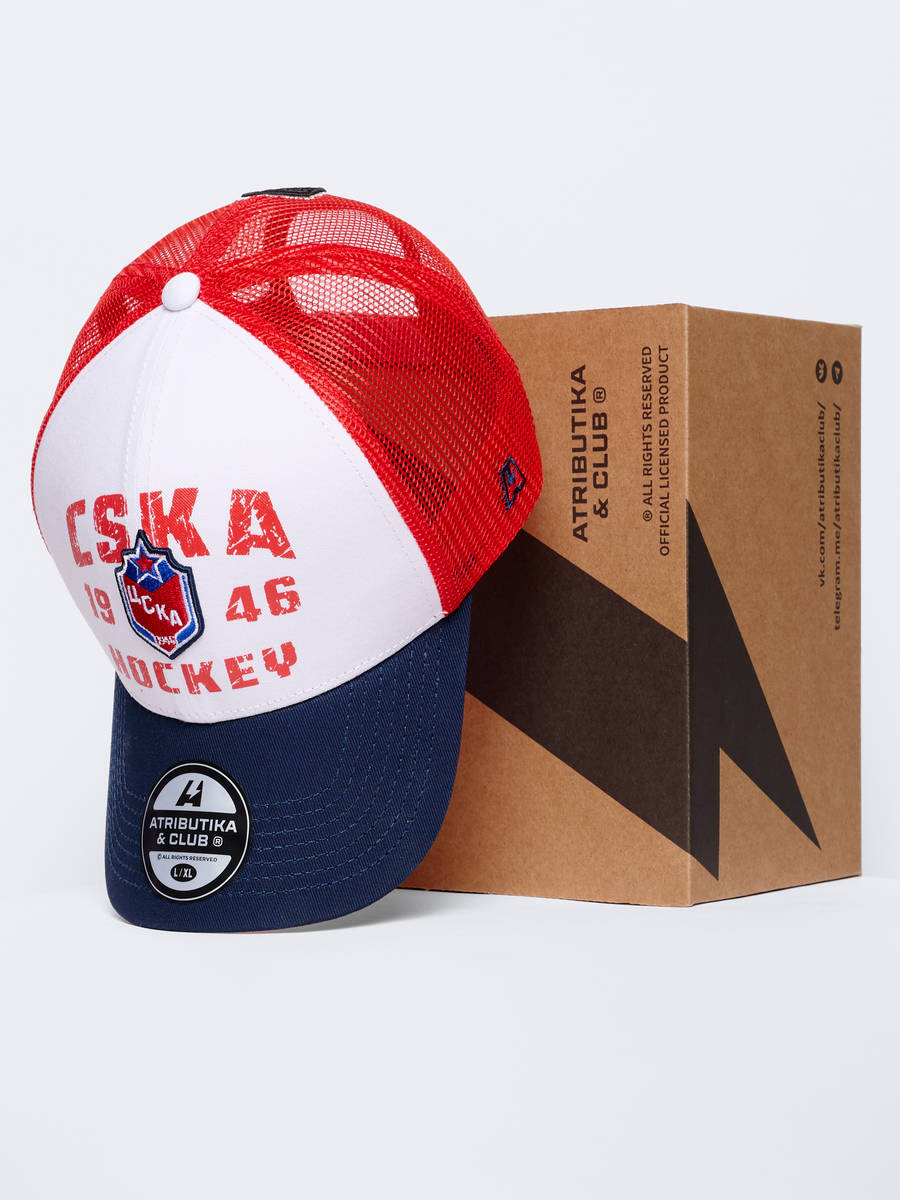 Бейсболка ХК ЦСКА с сеткой