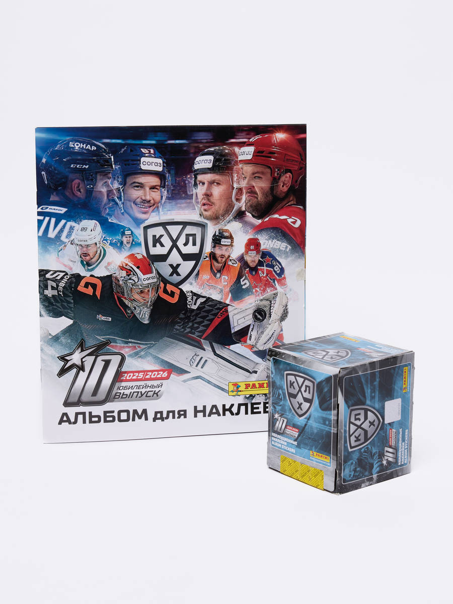 Набор альбом + бокс с наклейками КХЛ Panini сезон 18 2025/26