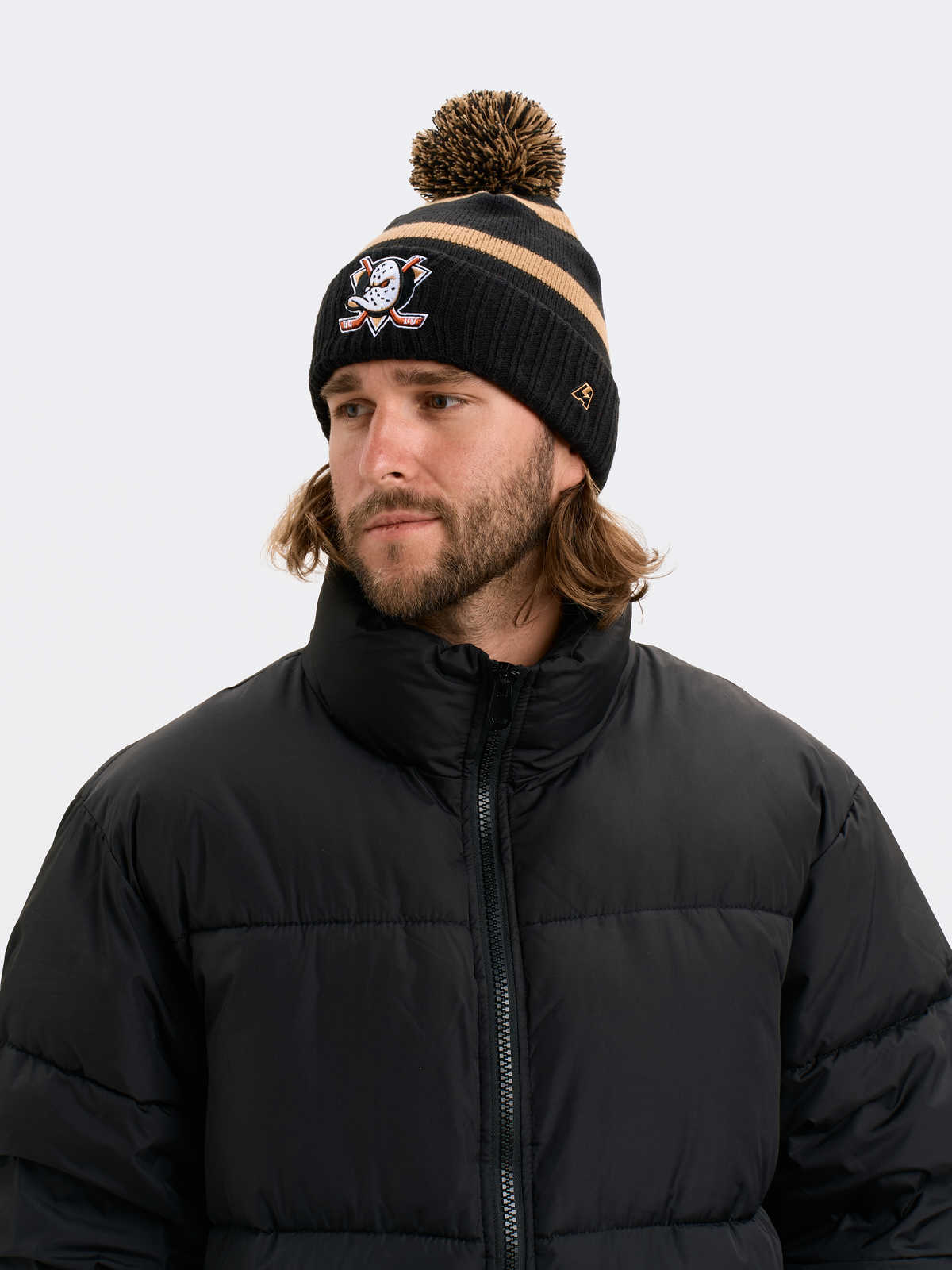 Шапка NHL Anaheim Ducks в полоску