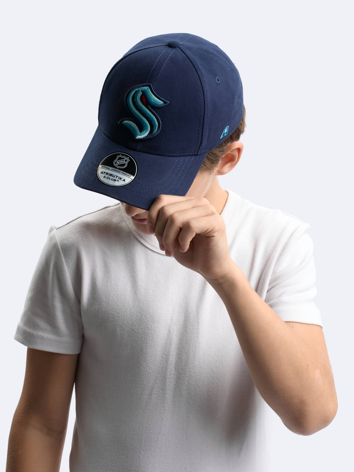 Бейсболка NHL Seattle Kraken хлопковая (подростковая)