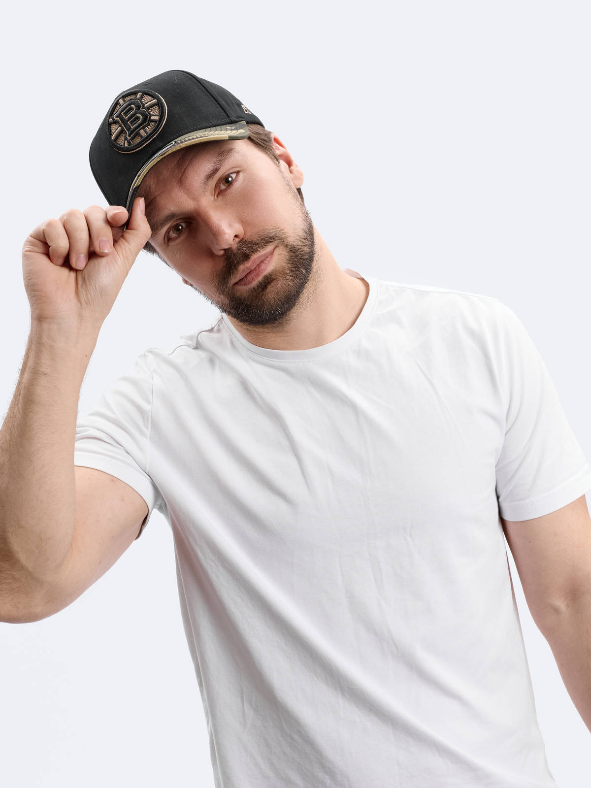 Бейсболка NHL Boston Bruins милитари