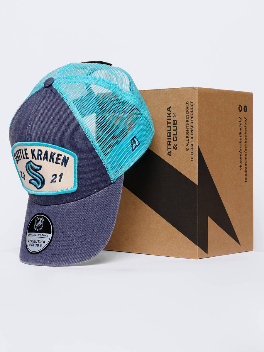 Бейсболка NHL Seattle Kraken с сеткой
